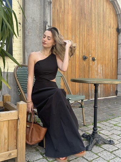 Robe Sienna blanche - Schwarz