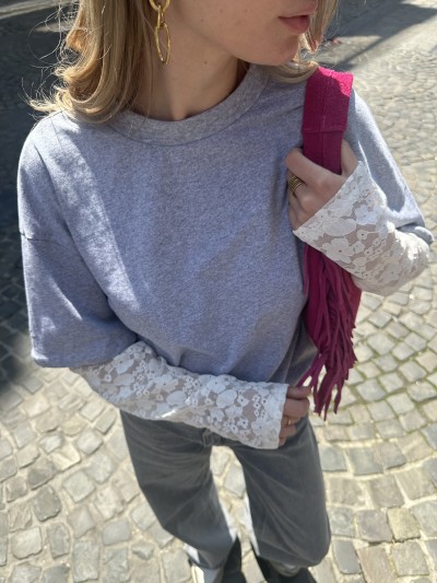 T-shirt Kelly en dentelle -...