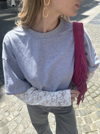 T-shirt Kelly en dentelle...