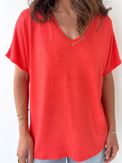 T-shirt Zélia - Koralle