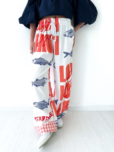 Pantalon fluide sardine