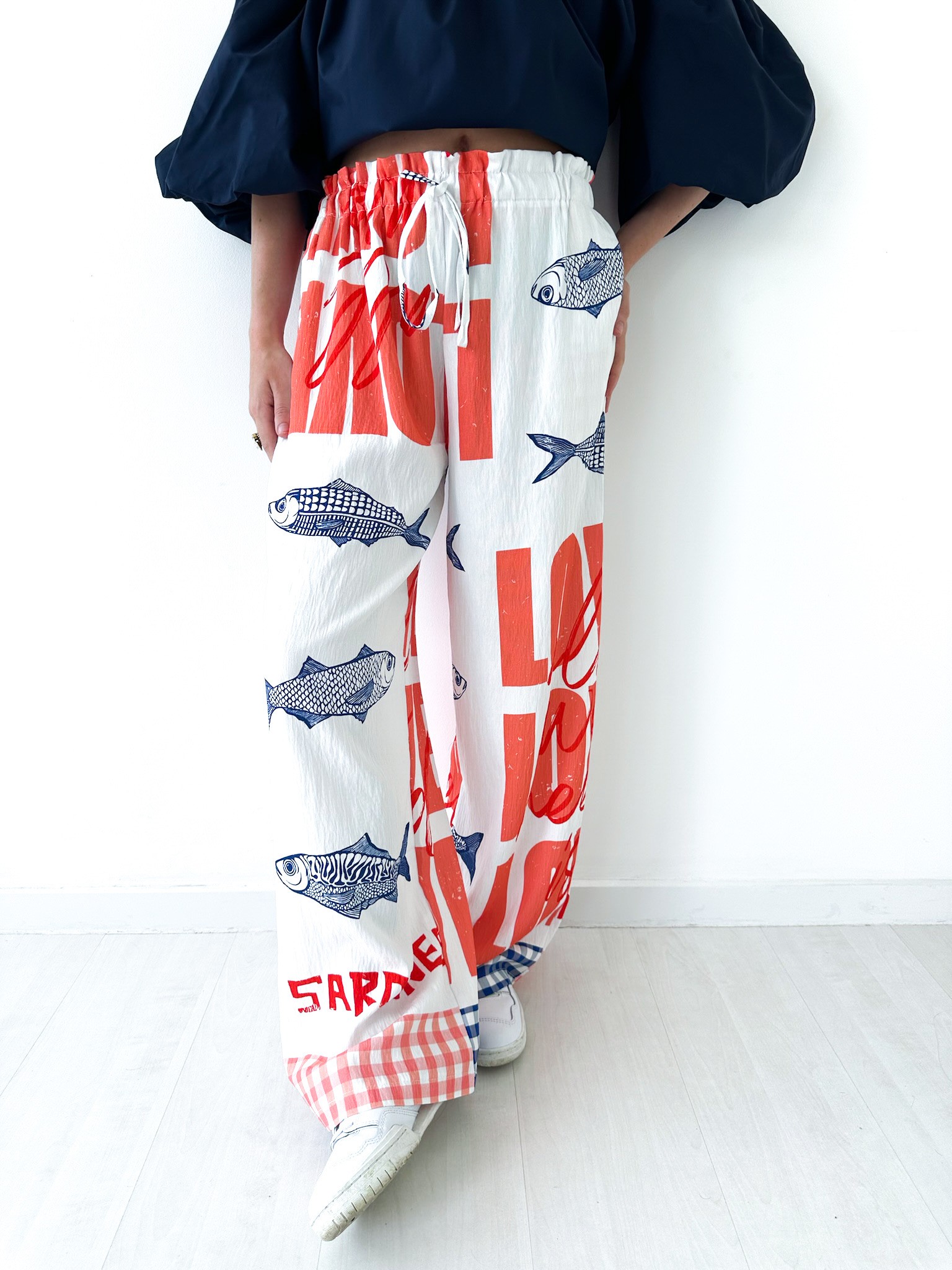 Pantalon fluide sardine