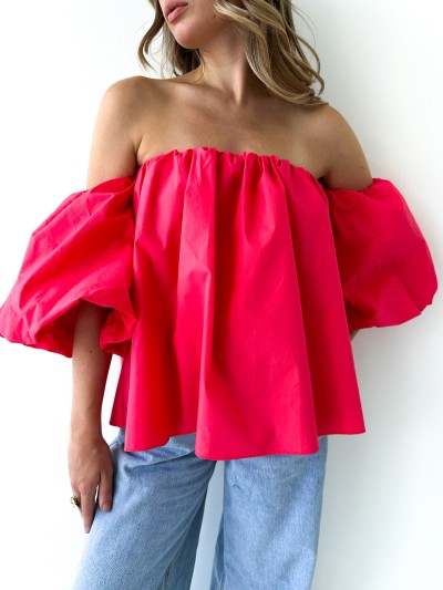 Blouse Appoline - rose fluo