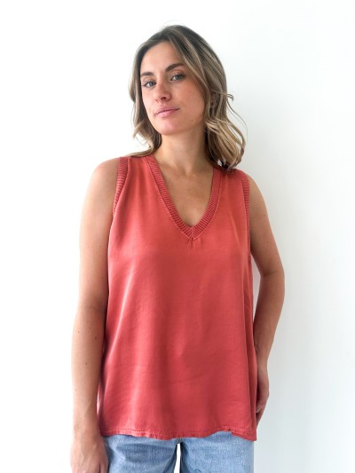 Top Cléa - Terracotta