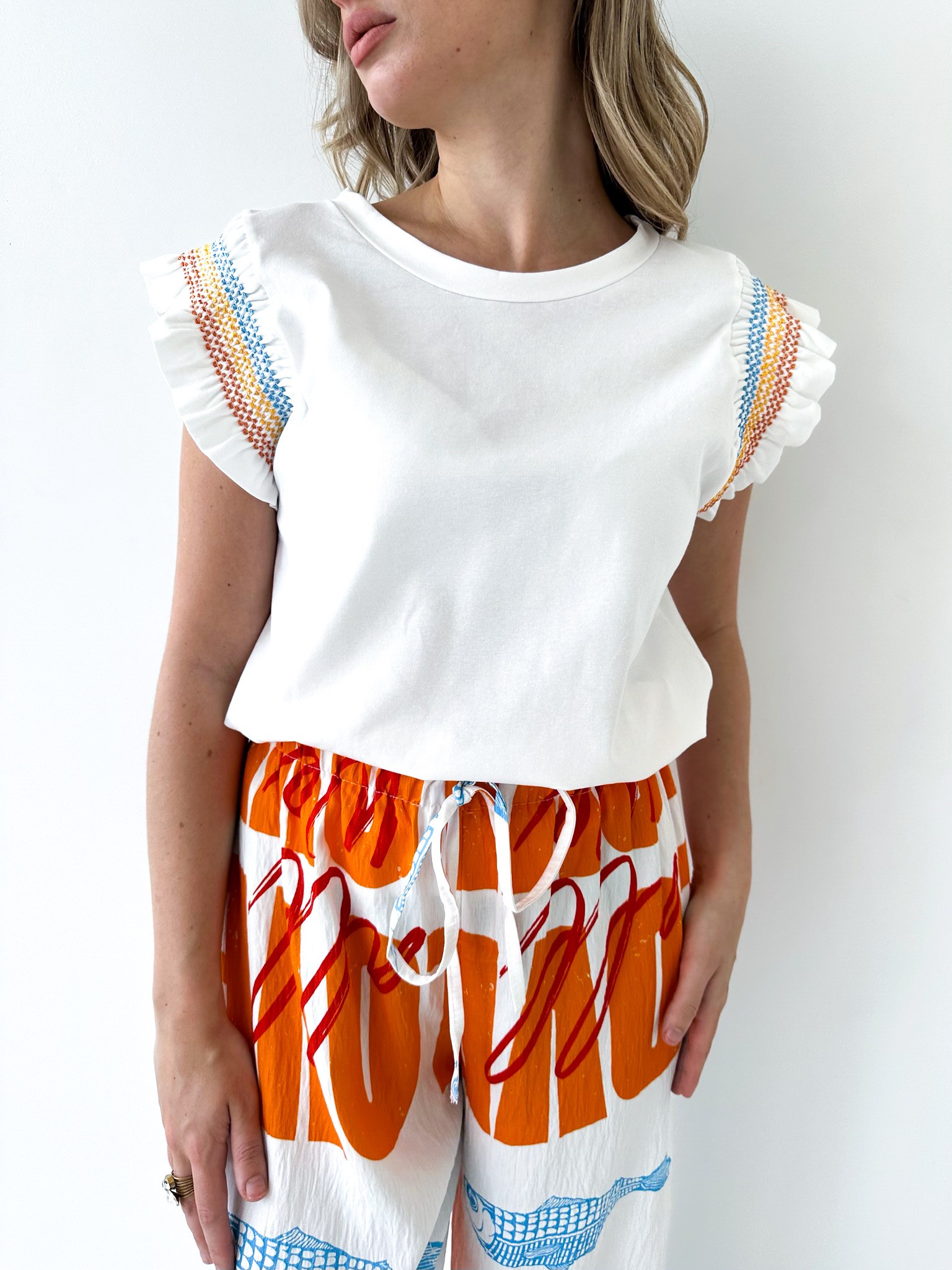 T-shirt Rainbow brodé