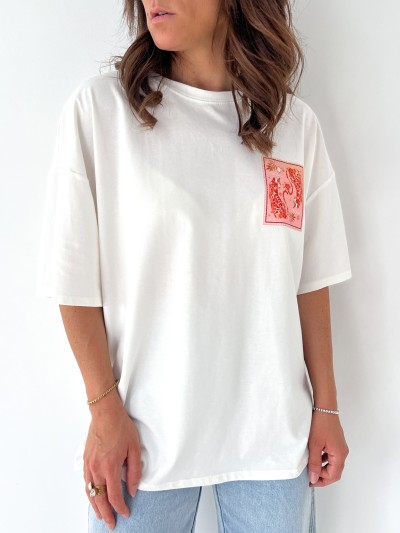 T-shirt Léopard - Wit