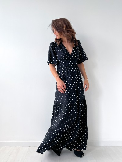 Robe longue Calypso - Schwarz
