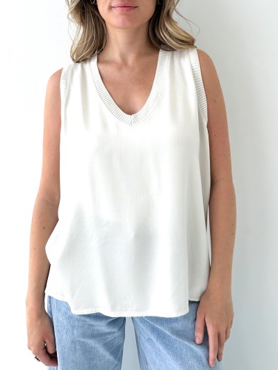 Top Cléa - Blanc Cassé