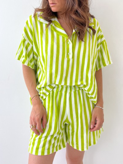 Ensemble Lina - ligné vert...