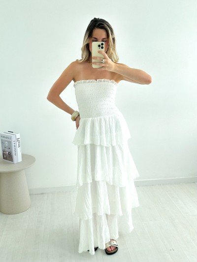 Robe Bustier Blanca - Blanc