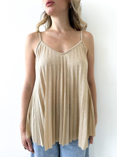 Top plissé Giulia - Gouden