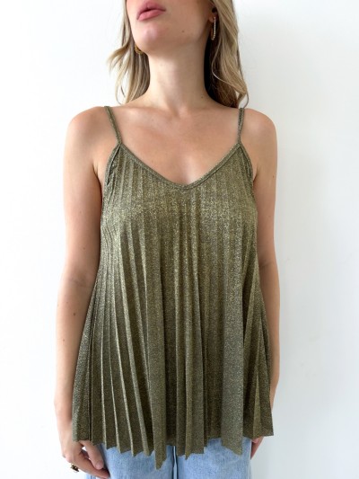 Top plissé Giulia - Kaki foncé