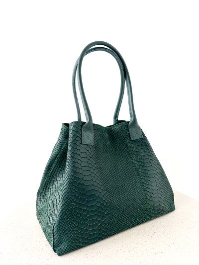 Sac cabas effet croco -...