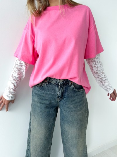 T-shirt Kelly en dentelle...