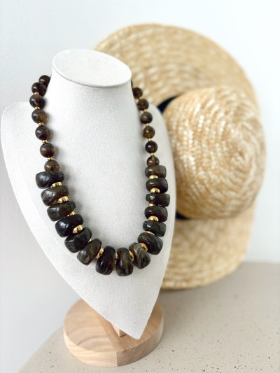 Collier Volcano - Marron