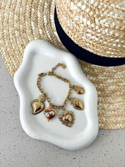 Bracelet coeurs sacrés -...