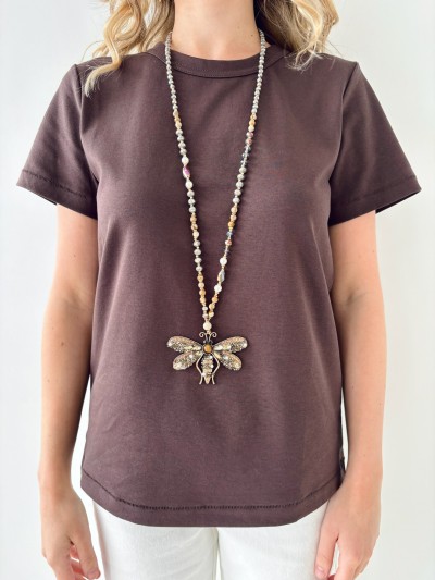 Collier Mariposa - Beige 