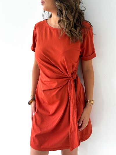 Robe courte Nina - Terracotta