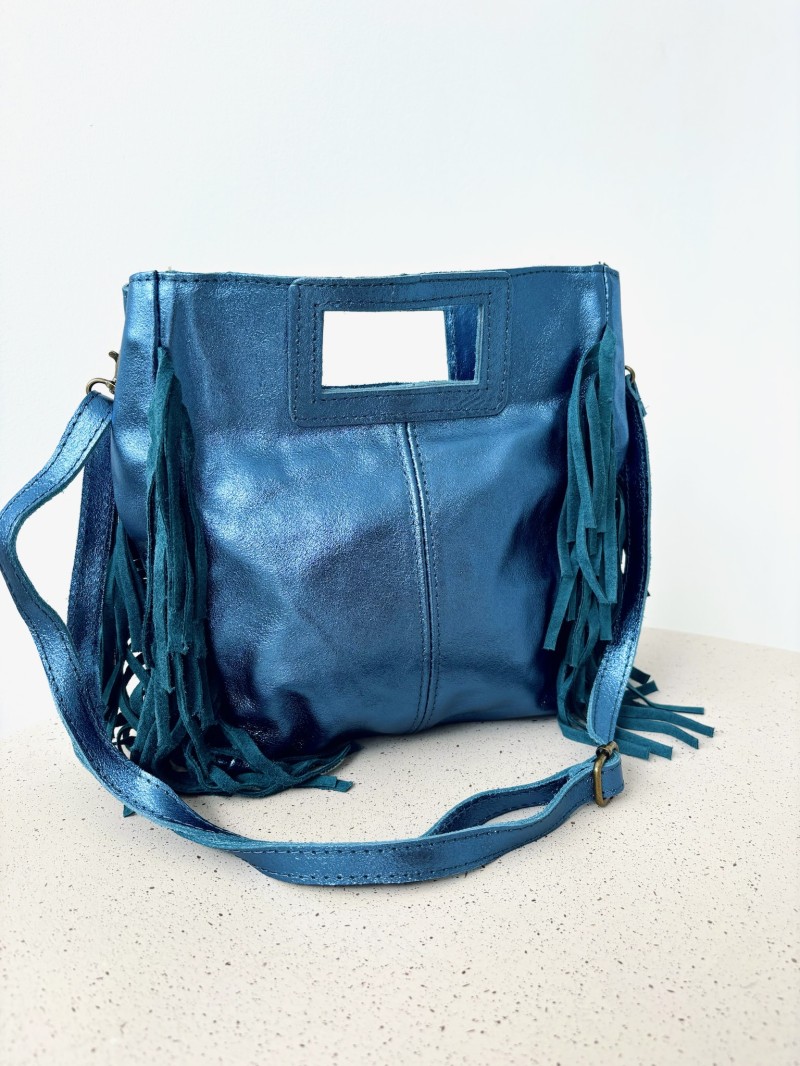 Tasche „Mare“ aus glitzerndem Leder