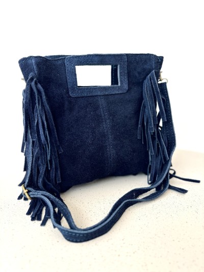 Sac Mare en daim - Bleu Marine