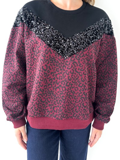 Pull Léo V avec sequin -...
