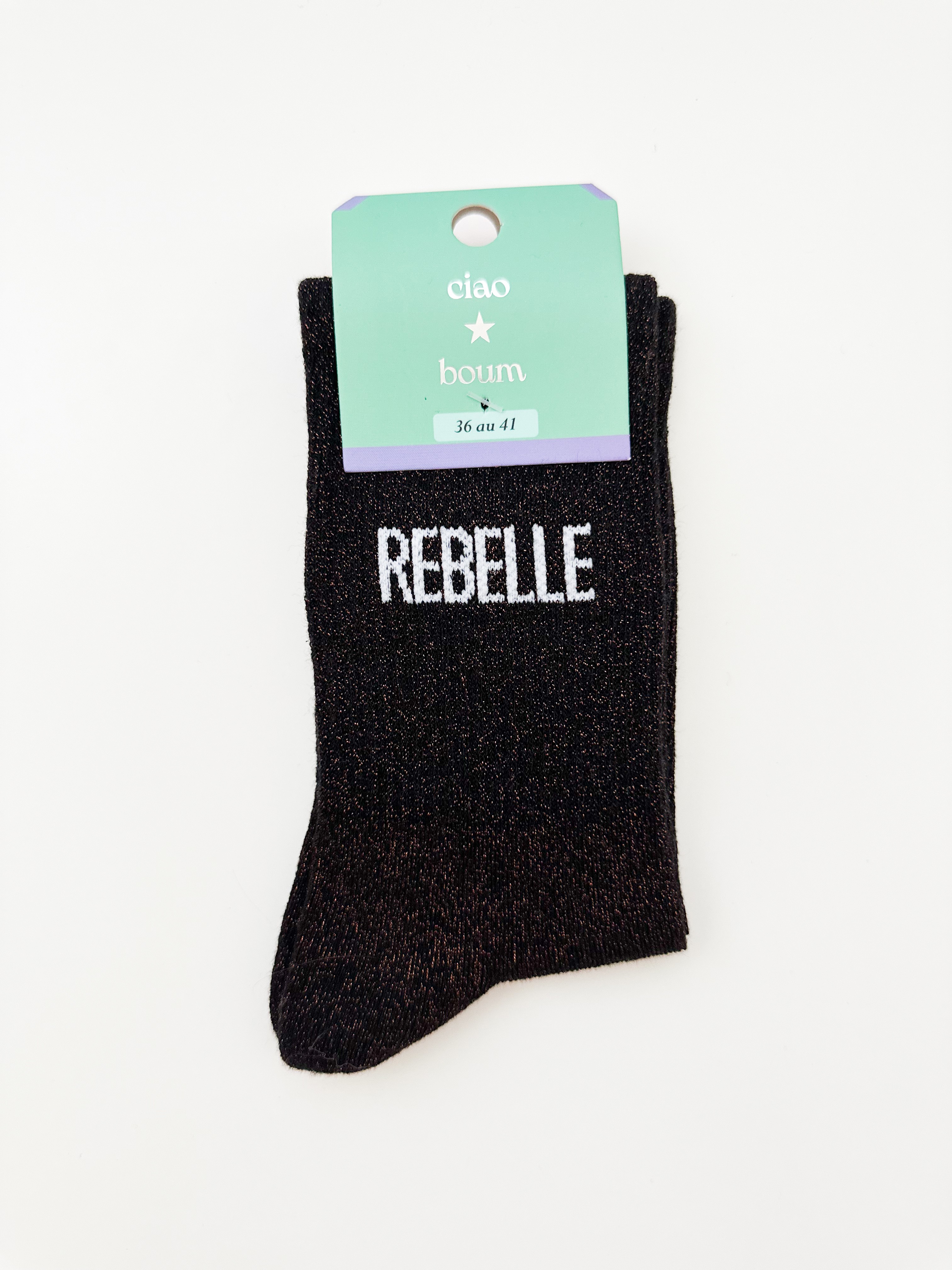 Chaussettes à paillettes rebelle