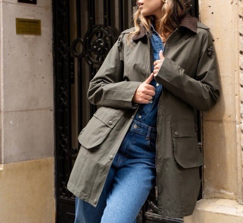 Bamour Regenjacke in mittlerer Länge