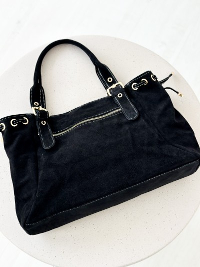 Sac Grand Lulu en daim - Noir