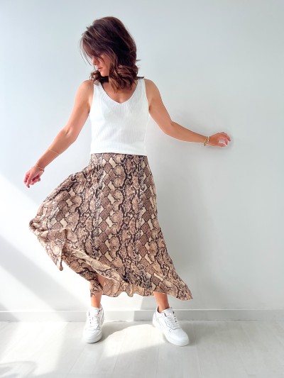 Jupe Python - Beige 