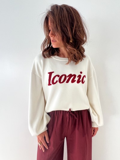 Sweat Iconic - Blanc Cassé