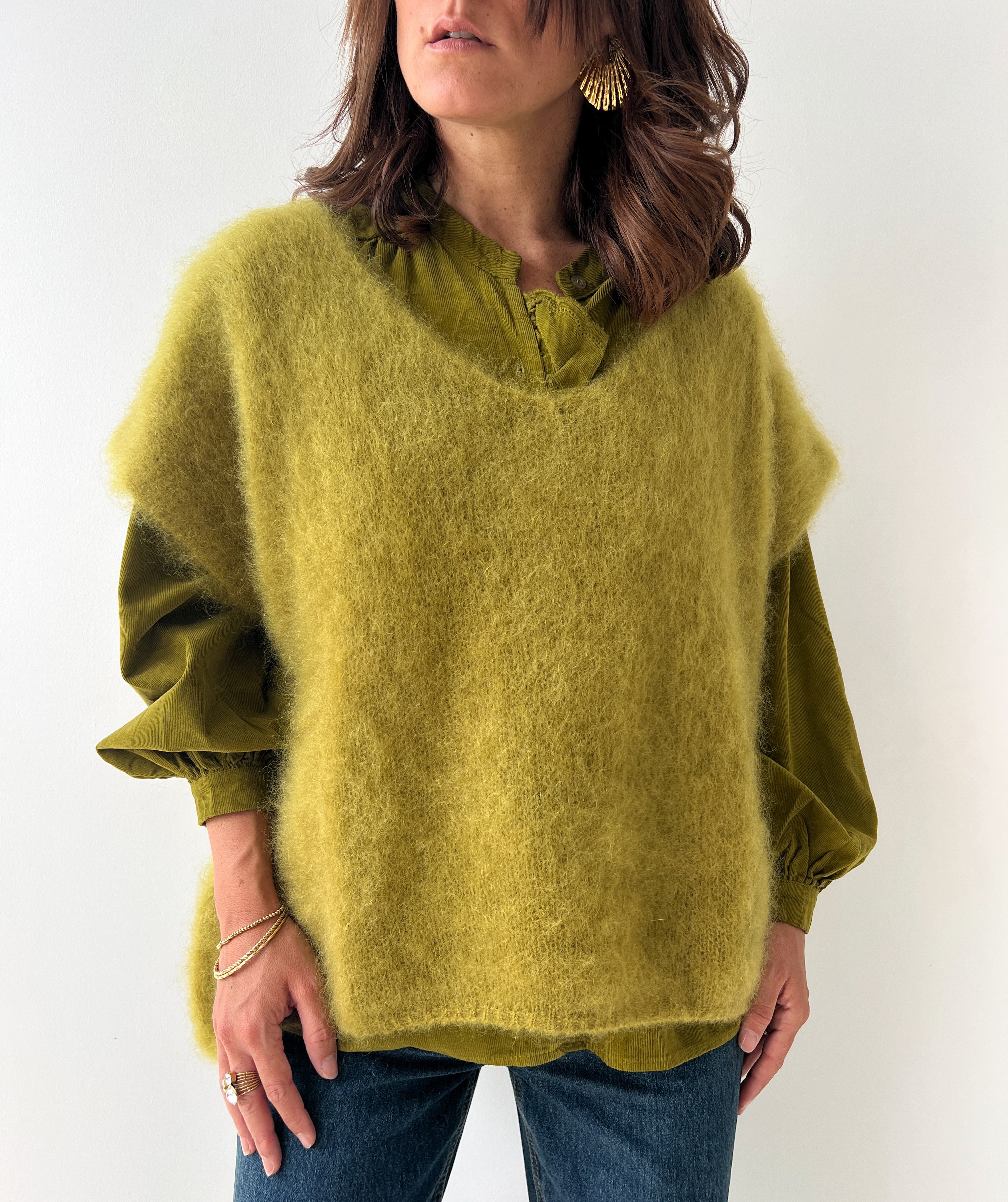 Pull Kiara manches courtes 80% Kid Mohair