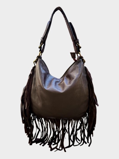 Sac Delph en cuir - Brun foncé