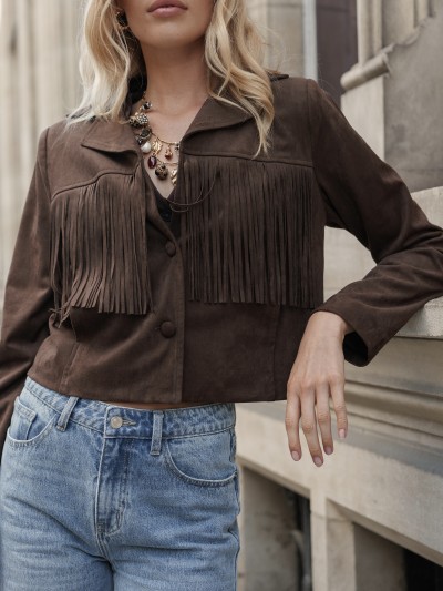 Jacke Dory aus Wildleder -...