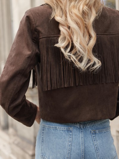 Veste Dory en daim - Brun