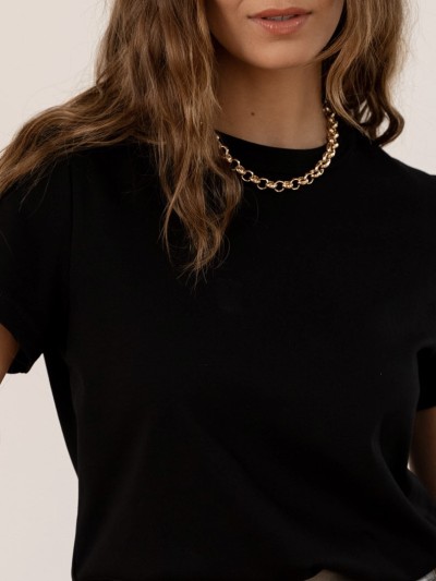 T-shirt Uni Oni - Zwart