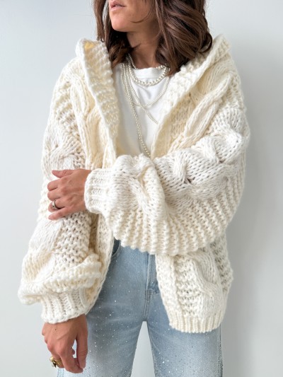 Gilet Elo à capuche - Blanc...