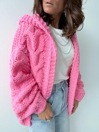 Gilet Elo à capuche - Rose