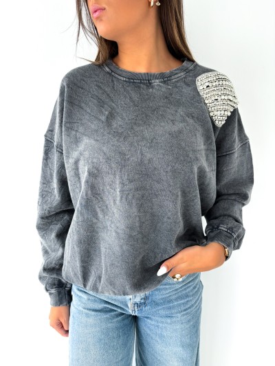 Sweat noeud strass (100%...