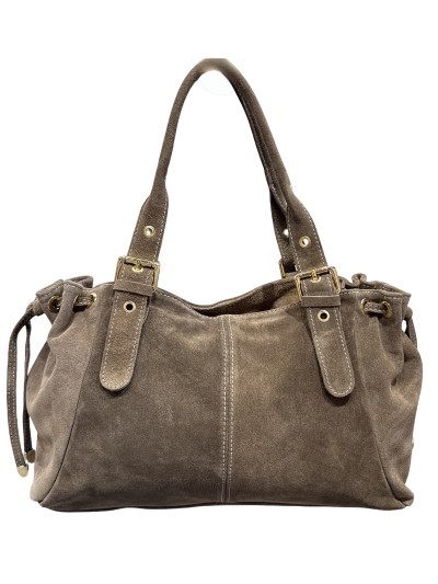 Sac Grand Lulu en daim - Taupe