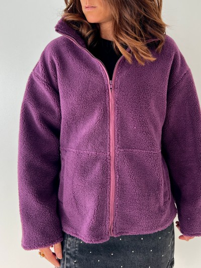 Veste Teddy Douce - Paars