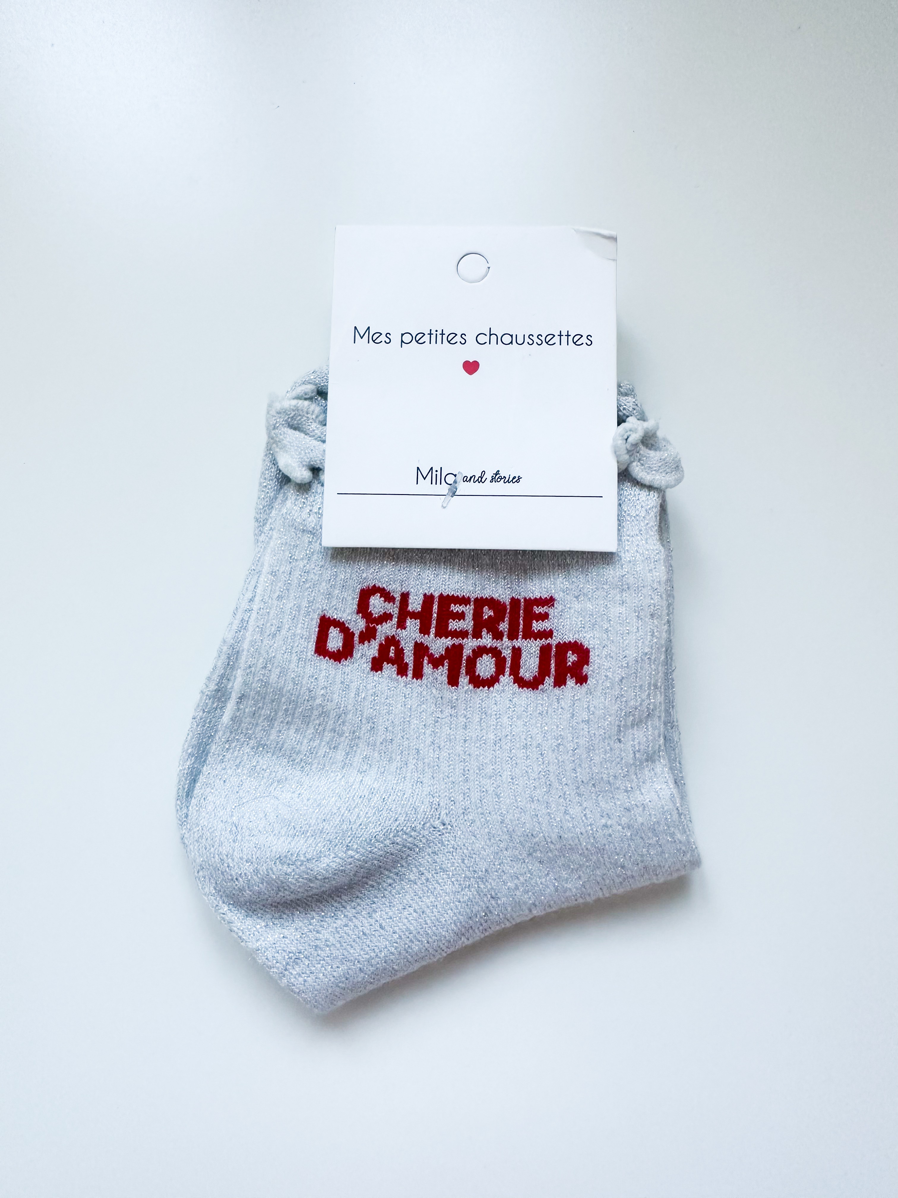 Chaussettes à paillettes chérie d'amour