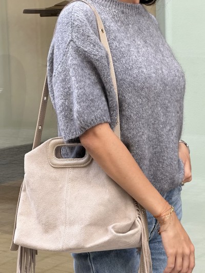 Elo suède tas met franje -...