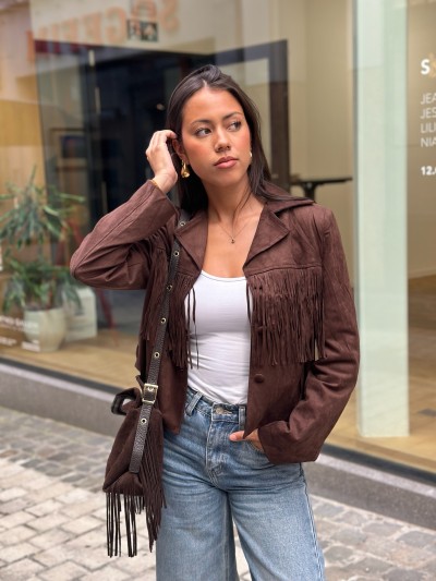 Veste Dory en daim - Brun