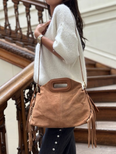 Sac Elo en daim avec frange...