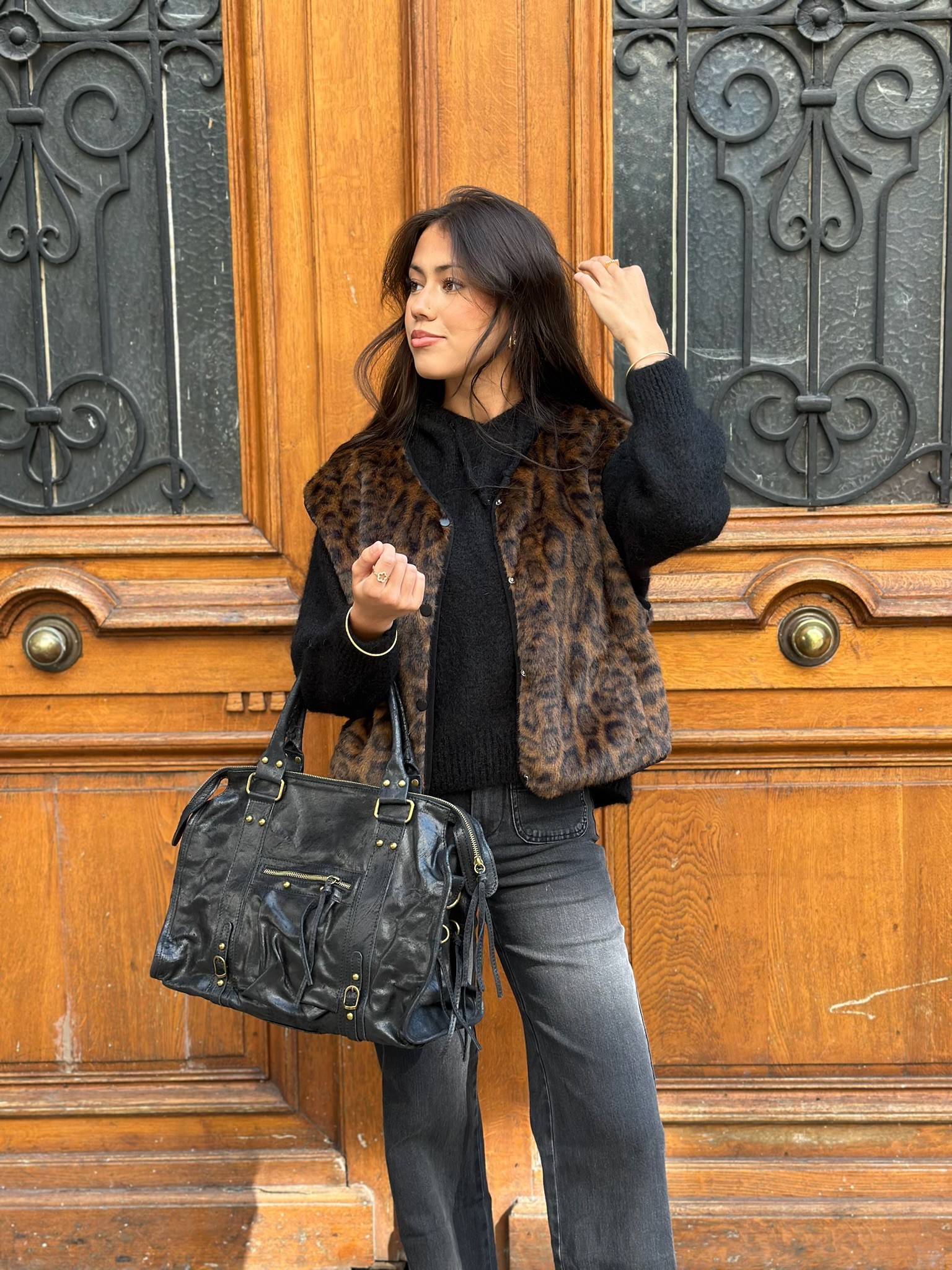 Gilet Minouche léopard