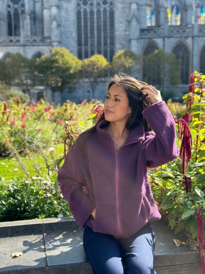 Veste Teddy Douce - Paars