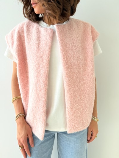 Gilet Mila - rose clair 