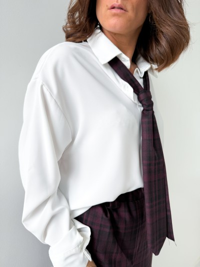 Chemise Cravate - bordeaux 