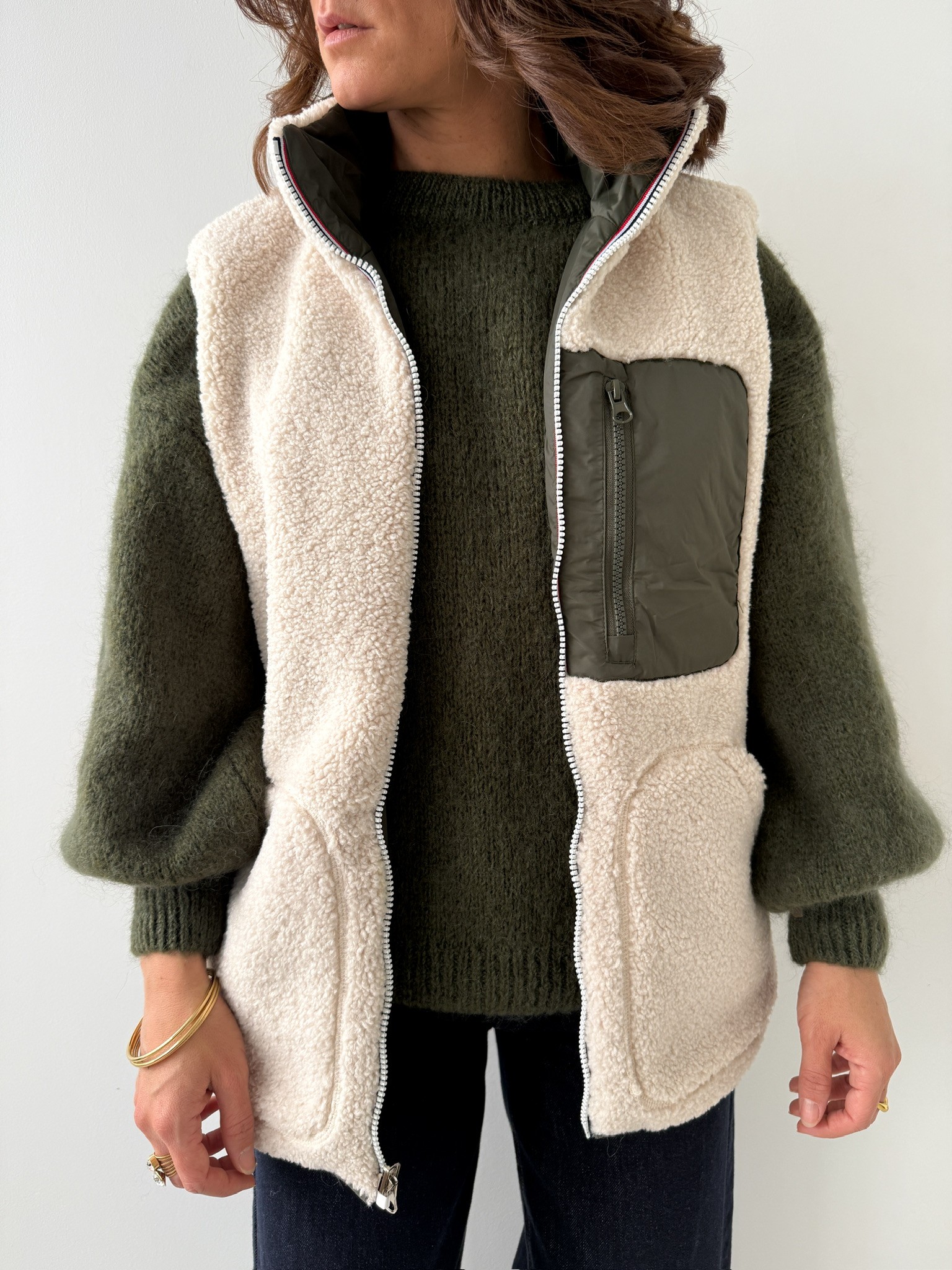 Veste de pluie réversible Teddy sans manches