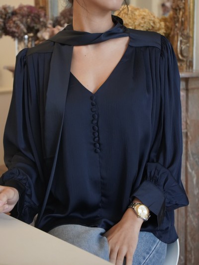 Blouse - Marineblauw